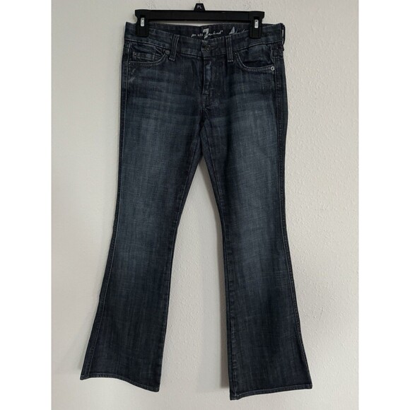 7 For All Mankind The Lexie Petite A Pocket Dark Wash Bootcut Jeans Size 25 - Picture 1 of 8